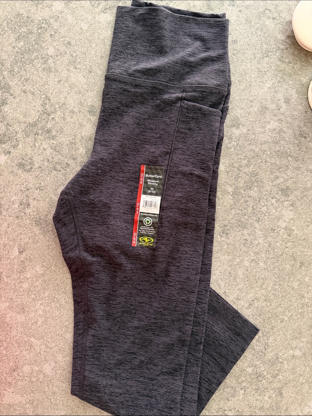 ButterCore Heather Charcoal Leggings size M (8-10)